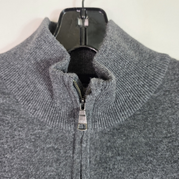 Banana Republic Italian Wool Diagonal-Stripe Sweater Zip up Jacket - Picture 6 of 16